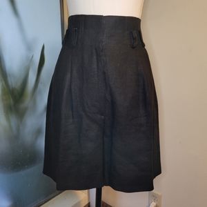 Donna Karen Linen High-Rise Shorts